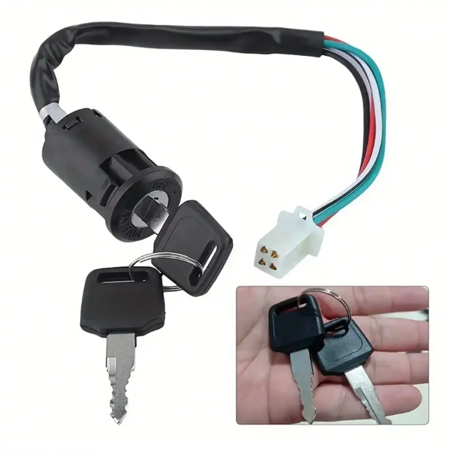 Secure Your Ride with a Turn of the Key!  Universal Ignition Switch - Fits Most Motorcycles & ATVs.