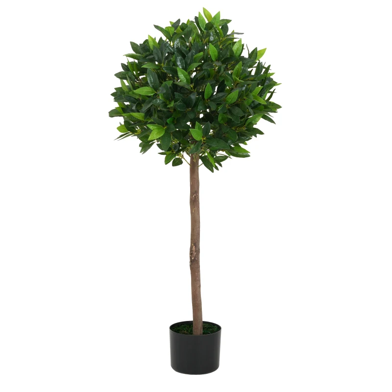 49 bolas artificiales de árbol topiario con recipiente, juego de 2