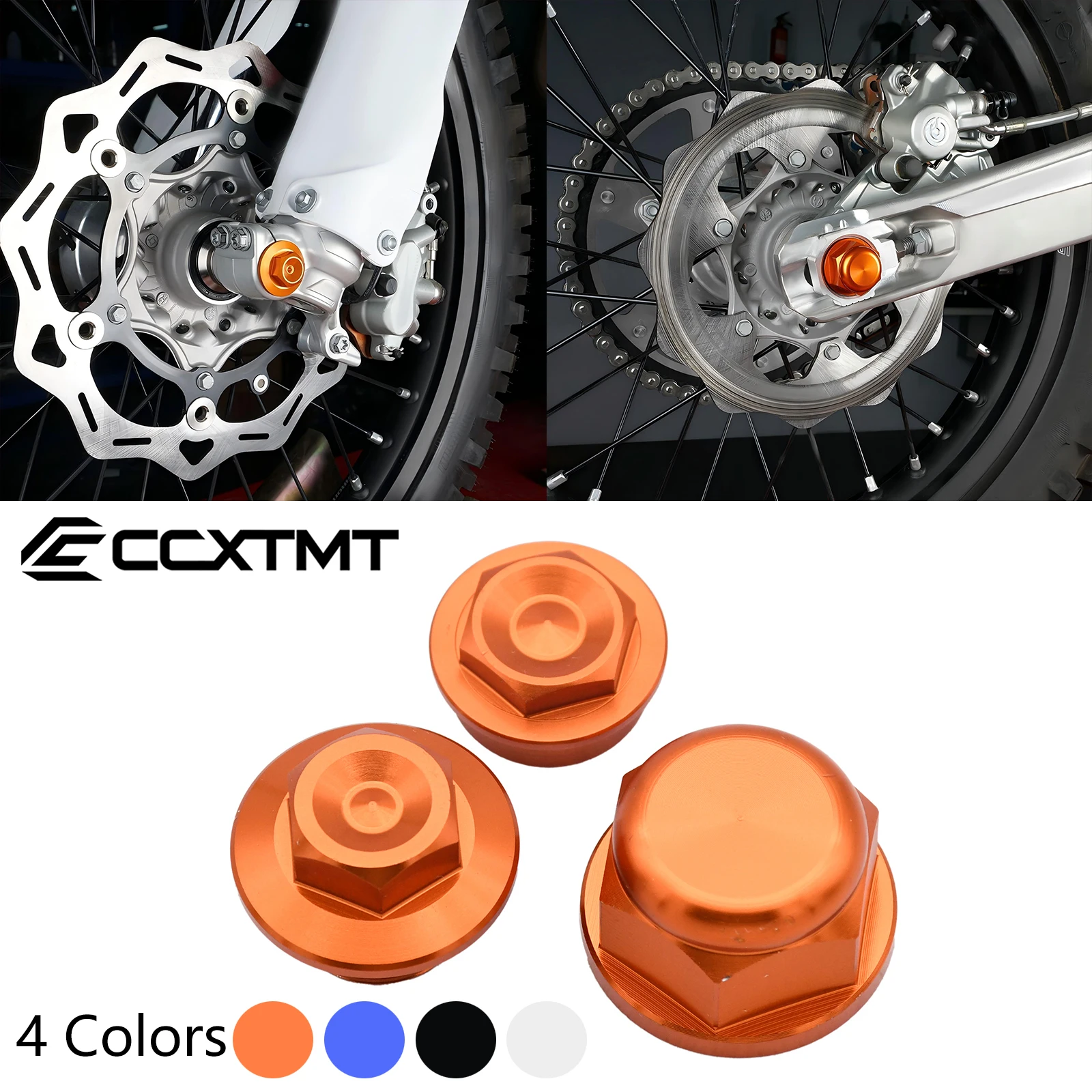 Dado de bloqueio da roda dianteira cnc, bloco do eixo traseiro, porca do eixo da roda para gasgas ec250 ec350 ec250f ec350f para ktm sx sxf xc xcf exc exc