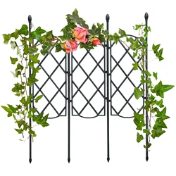 Metal Garden Trellis Plant Support Rack For Backyard And Patio Rustproof Wire Lattice Grid Panels For Rose Vines Ivy Climbing