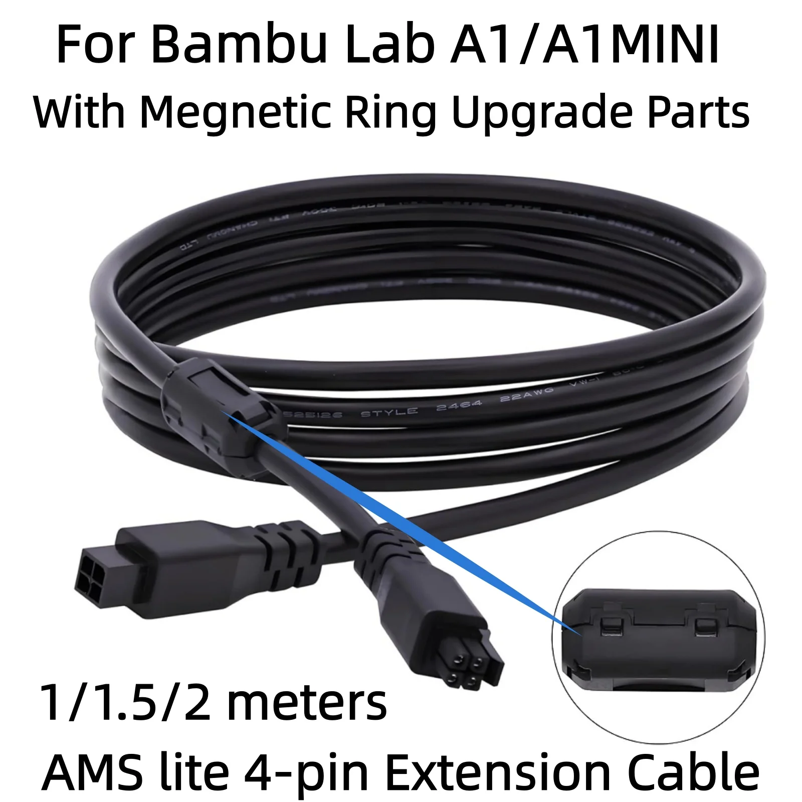 yZ[zBambu Lab AMS Lite 1/1.5/2M 4sP[u Bambulab A1/A1mini 3Dv^[ipR[h Bamboop