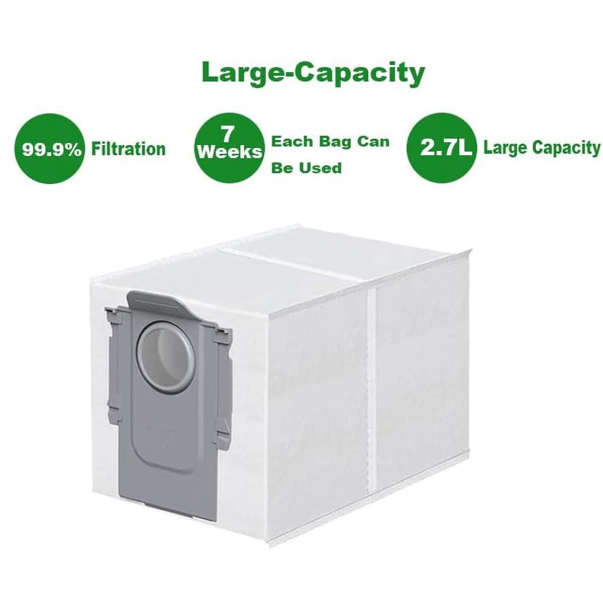 Bolsas de polvo para Robot aspirador Roborock Q Revo, Qrevo MaxV, S8 Max Ultra, S8 MaxV Ultra, piezas de repuesto, 16 paquetes