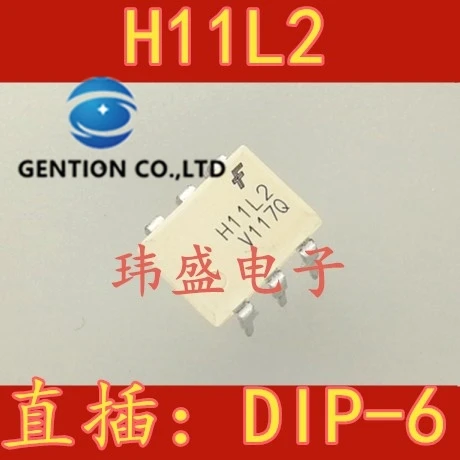 10PCS H11L2 light coupling DIP6 photoelectric coupling isolator H11L2M logic output in stock 100% new and original