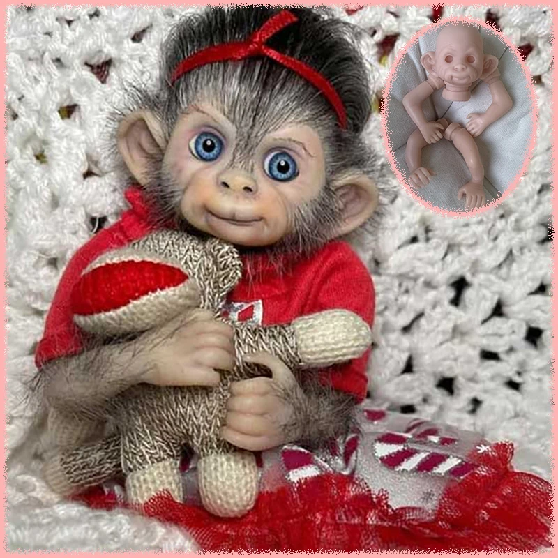 

Анна Банан Мини Babys Reborn Кукла Комплект 8 дюймов Милая Обезьяна Незавершенная Неокрашенная Свежий Цвет Пустые Детали Куклы DIY с Тканевым Телом