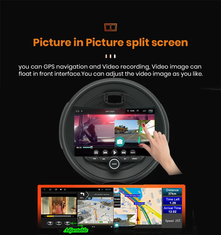 9'' Stereo Radio GPS Nav WIFI Android 11 2GB＋32GB For BMW Mini/Mini Cooper 2014-2021