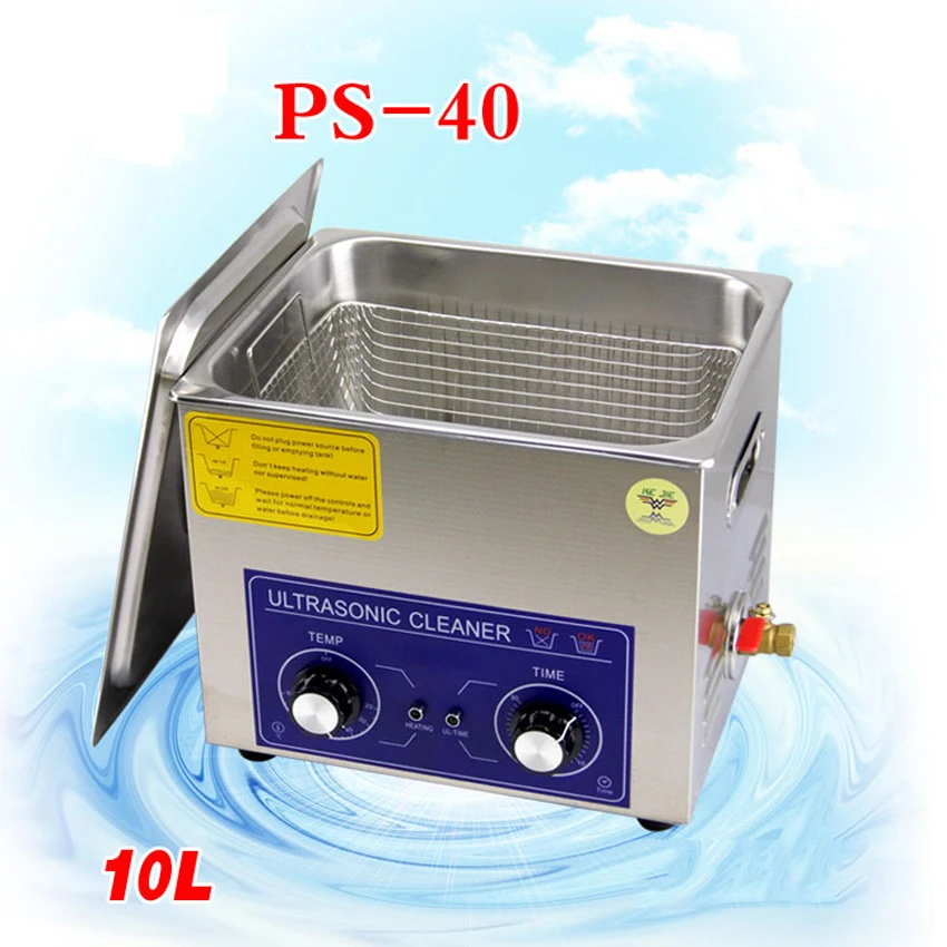 1PC110V/220V PS-40 250W10L Ultrasonic cleaning machines circuit board parts laboratory cleaner/electronic products etc