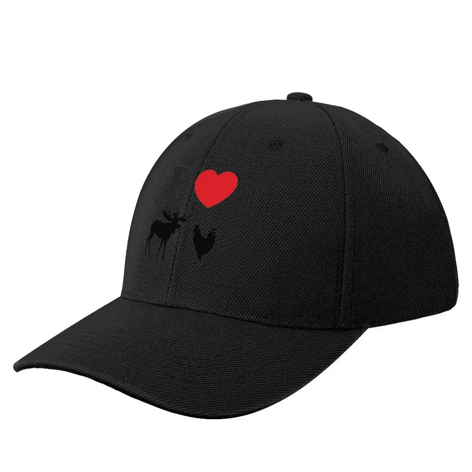 

I Heart Moose Cock Baseball Cap custom Hat dad hat tea Hat Fishing cap Male Women's