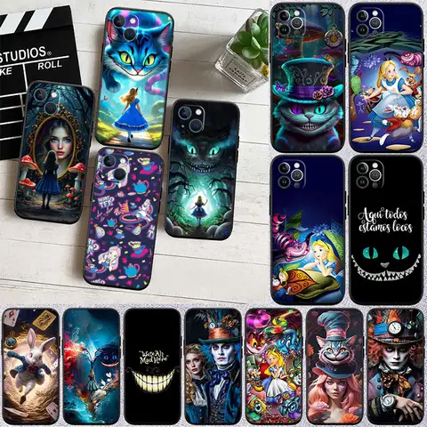 ED2 Alice in Wonderland Cat Princess New High-End Cover Phone Case for iPhone SE XS XR 17 16E 12 11 Pro Max Mini Air