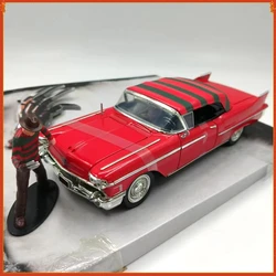 JADA Alloy 1:24 Scale 1958 Cadi 62 Series With Doll Simulation Car Model Collection Display Toy Gifts Souvenirs
