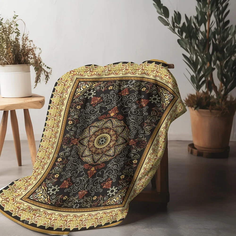 Boho Mandala Decorative Throw Blanket Psychedelic Bed Blanket Ethnic Pattern Bed Cover Decorative Sofa Throw Blanket