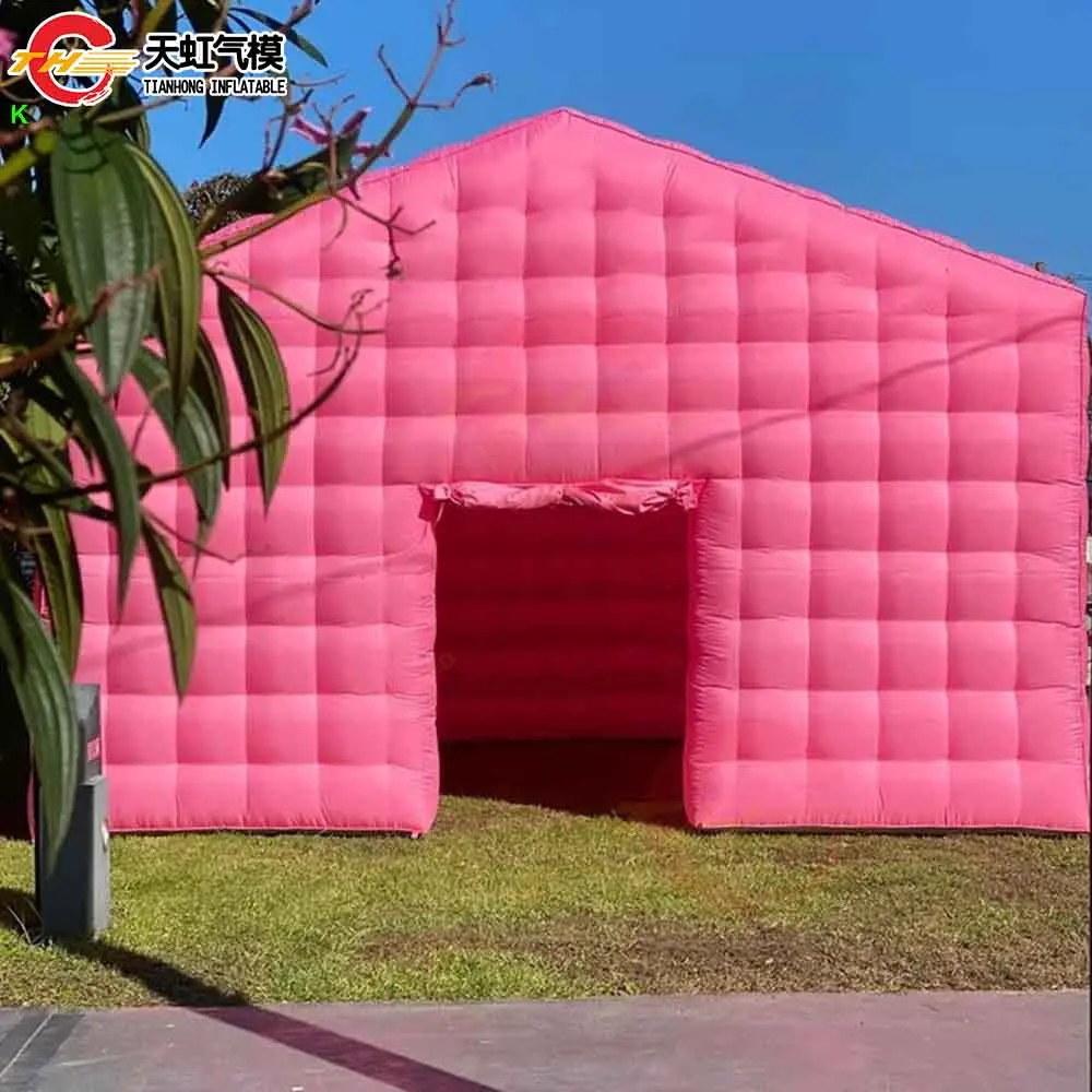 سريع الهواء السفينة الوردي نفخ حفلة النادي الليلي خيمة المحمولة كرنفال نفخ حفلة الحدث خيمة الحديقة منزل مع منفاخ