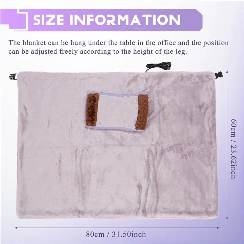 USB Electric Blanket Heater Bed Soft Thicker Warmer Machine Washable Thermostat Electric Heating Mat-A68E view 6