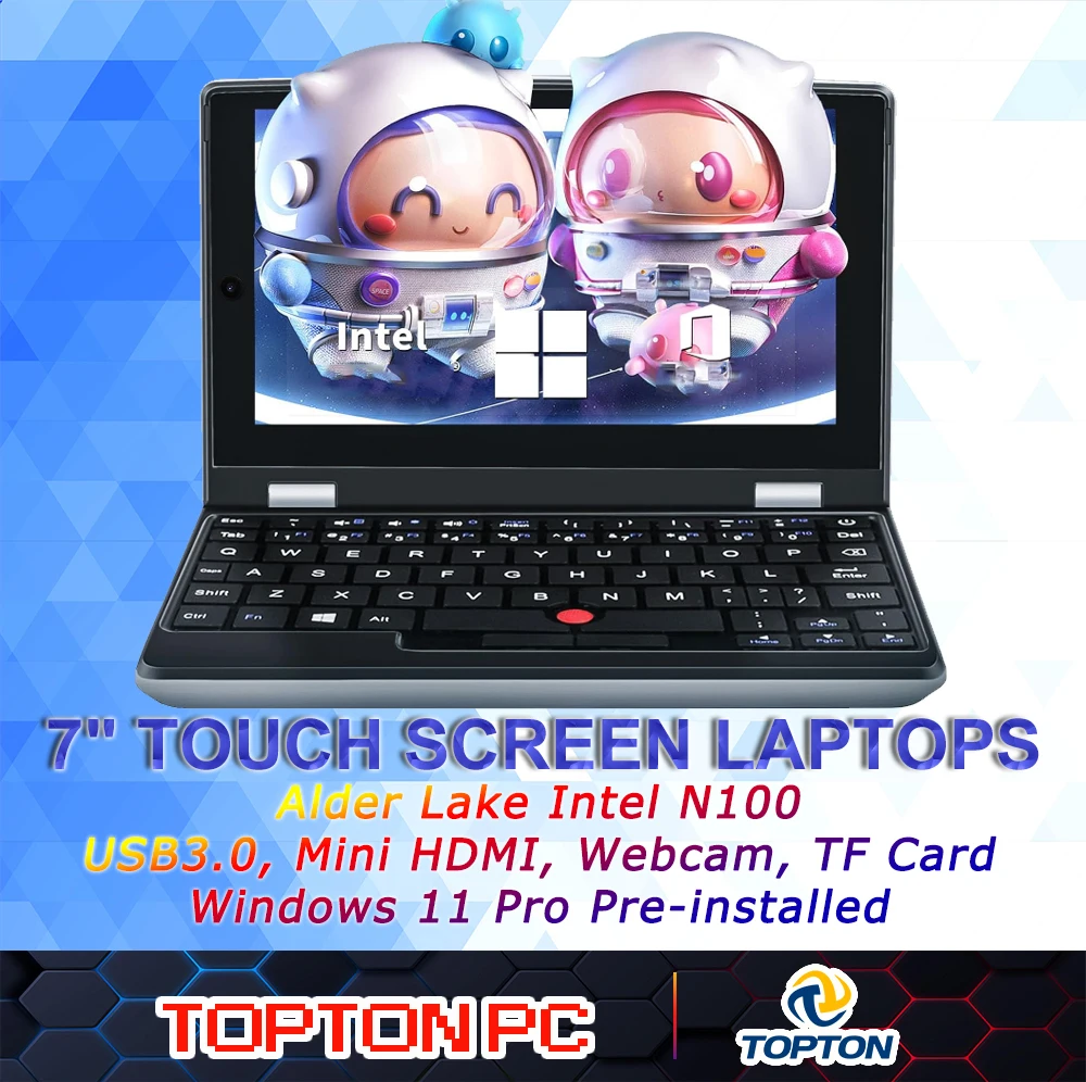 Pocket Pc CPU Celeron N100 7 Inches Touch Screen Mini Laptop Tablet Computer Win 11 System HD Graphics 600 12GB RAM/1TB Storage