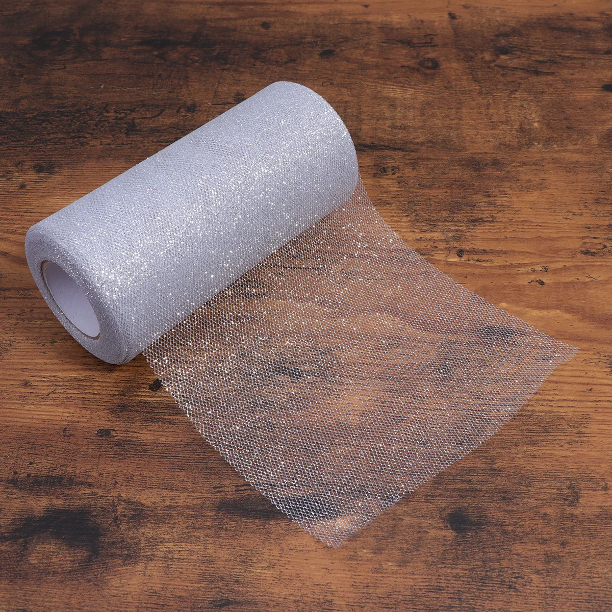 

1 Roll 15Cm 25 Yards Wedding Decoration Tulle Rolls Glitter Polyester Fabric For Diy Craft Gift Wrapping Bouquet