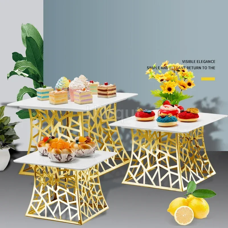 Dessert rack Buffet table Food display rack Cake tray table Buffet and tea break Cake stand cake display stand Dishes Plates