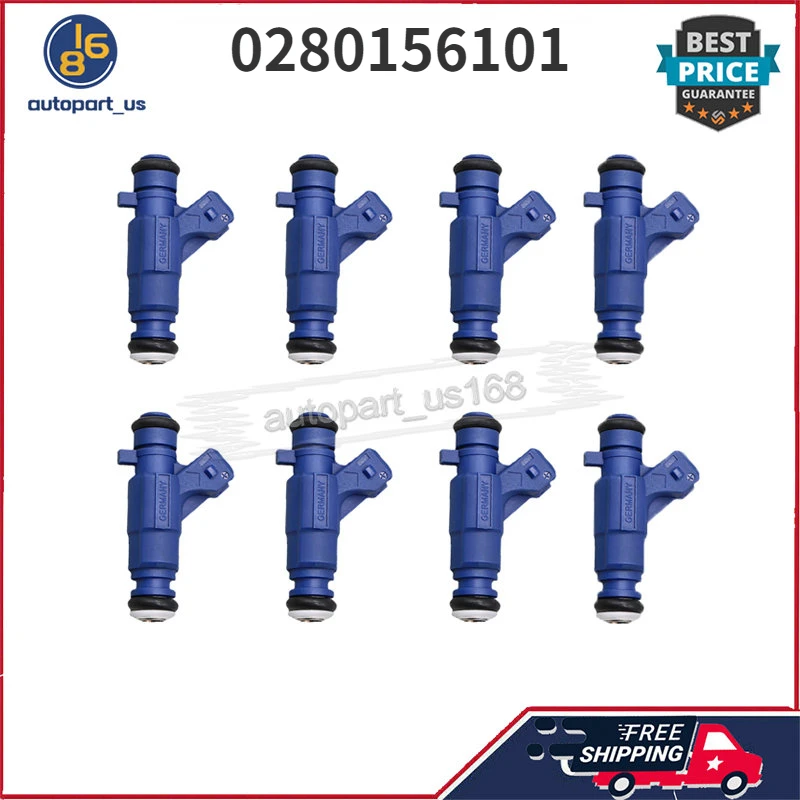 

0280156101 0 280 156 101 8Pcs Fuel Injectors For 2003 2004 2005 2006 Porsche Cayenne 4.5L