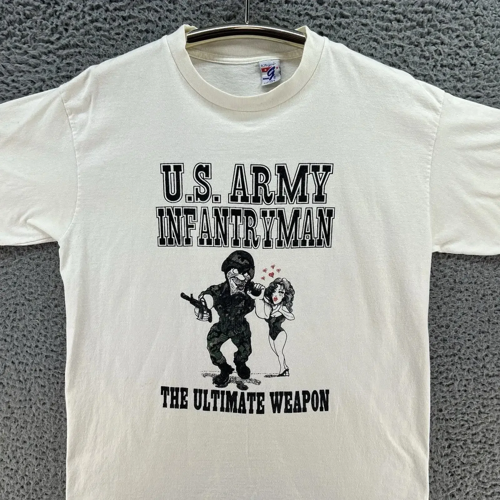 Vintage Armee Infanterie ultimativer Krieger Zitat Politik Einzelnaht Fort Benning vintage Washed fashion Top For Everyday Wear