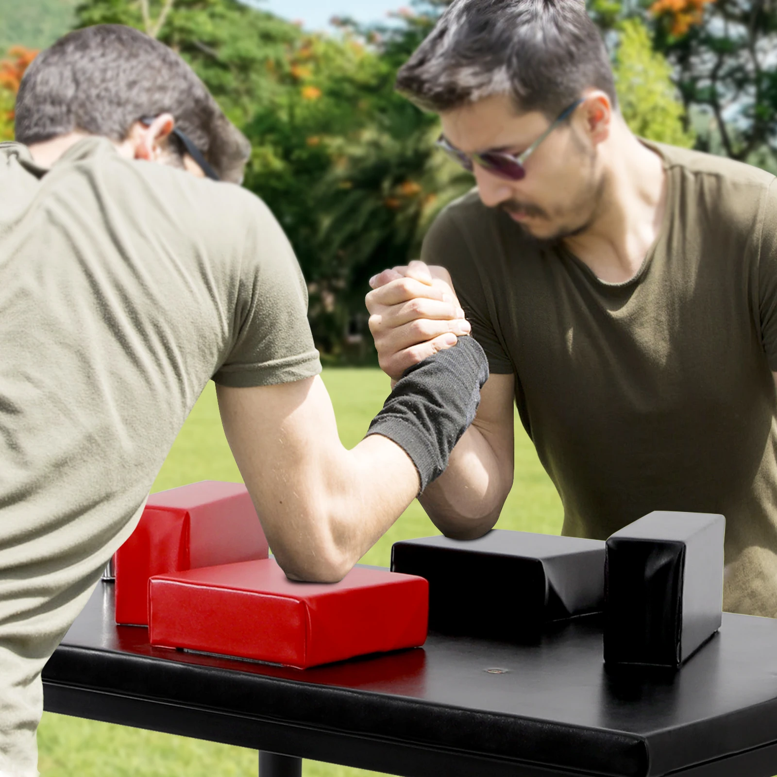 Pro Arm Wrestling Table Set Arm Wrestling Battle Table Stand w/ Pads Handles