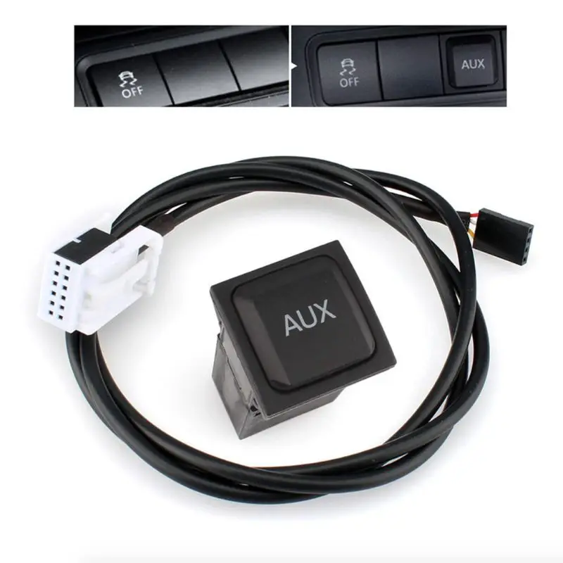 

Car AUX Adapter In Socket With Cable Harness For VW1 RCD510 RCD310 RNS315 5 MK5 Golf 6 MK6