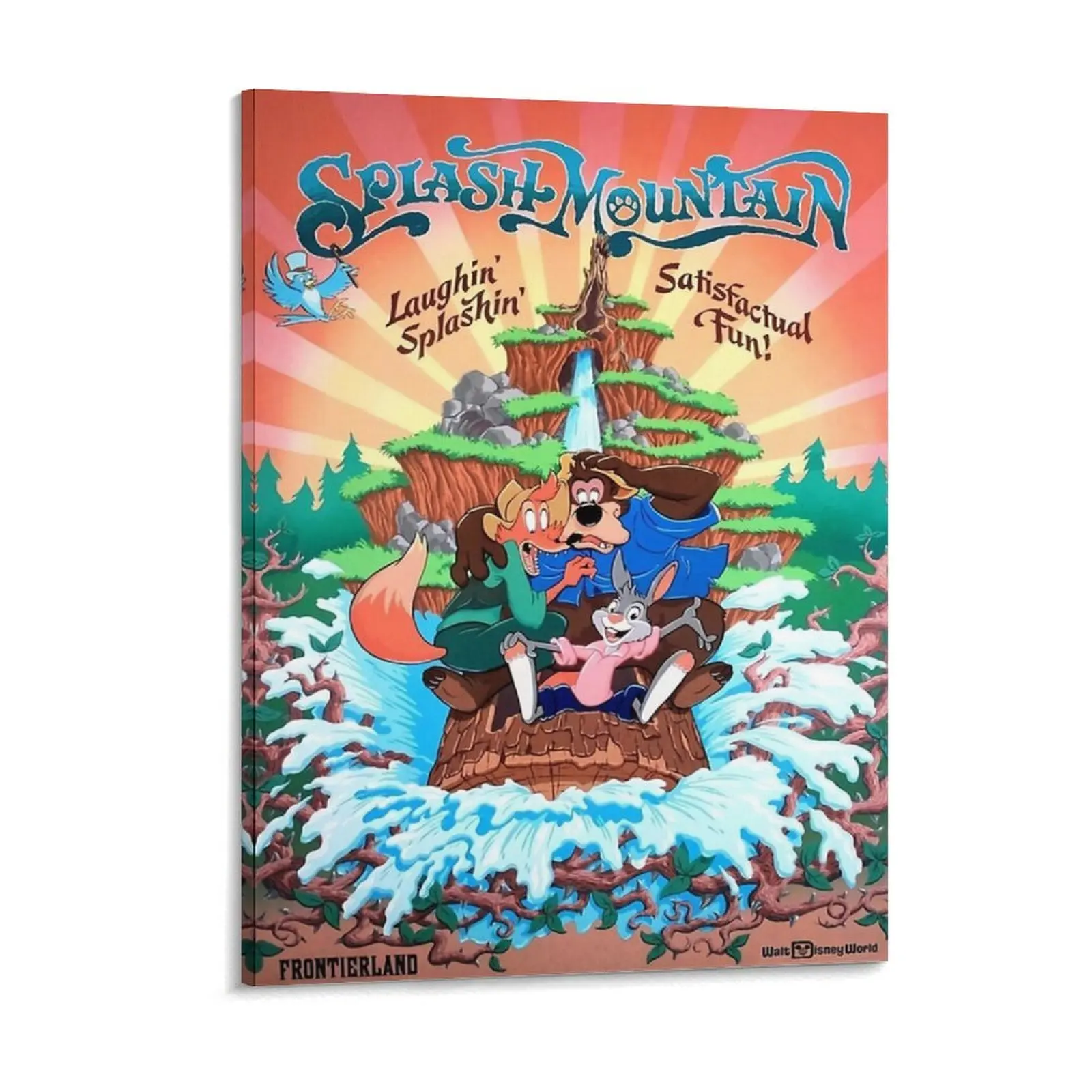 Art Splash Mountain Potrait Canvas Painting Decoration Bar Retro Create Designing Framed Wall Paintings