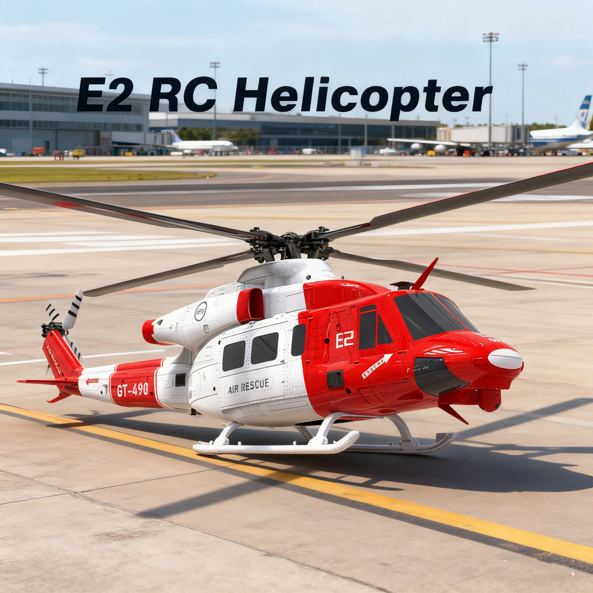 

Goosky E2 GPS RC Helicopter 2.4G 6CH UH-1Y TOF Altitude Hold Dual Brushless Direct Drive Motor 1:35 Scale RC Helicopter Rtf/Bnf