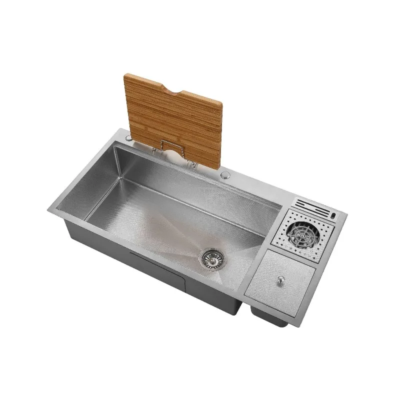 Kitchen sink Large single sink Household vegetable basin Thickened 304 stainless steel dish basin Vegetable sink