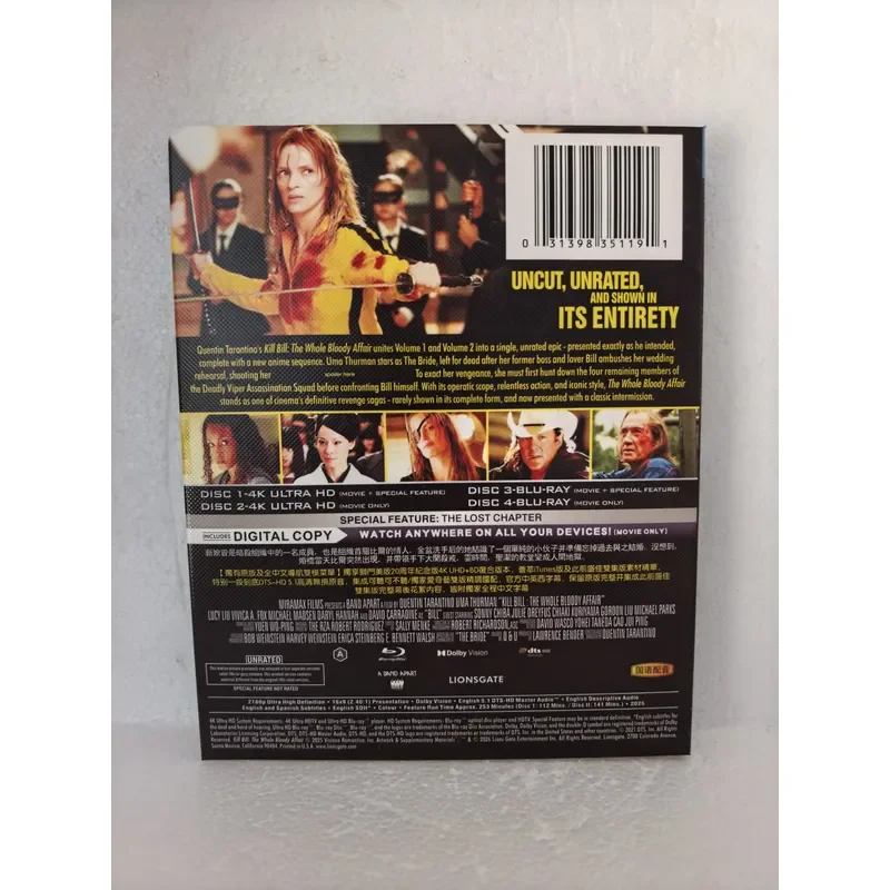Blu-ray Disc Movie Killing Bill Scarlet High Definition Video Collection