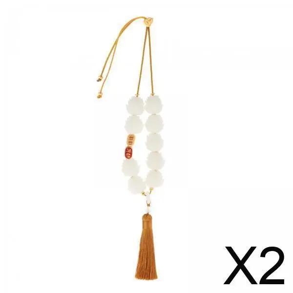 

Auto Accessories Lotus Beads Car Pendant Resin Tassel Rearview Mirror Dangle Decor for Interior