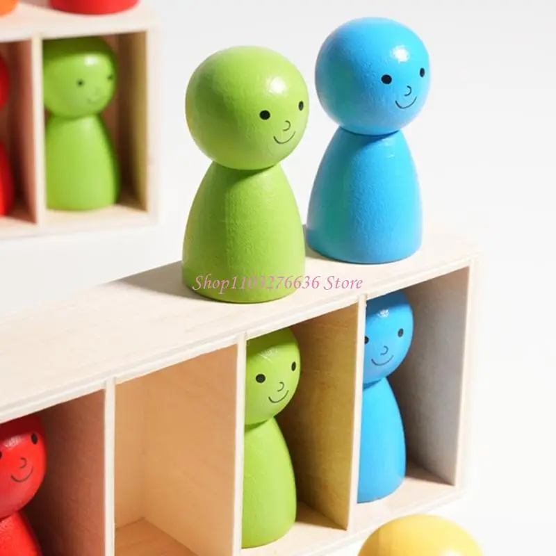 R6FD Couleur en bois interactif Ensemble correspondance éducative Développement cognitif Touet enfants