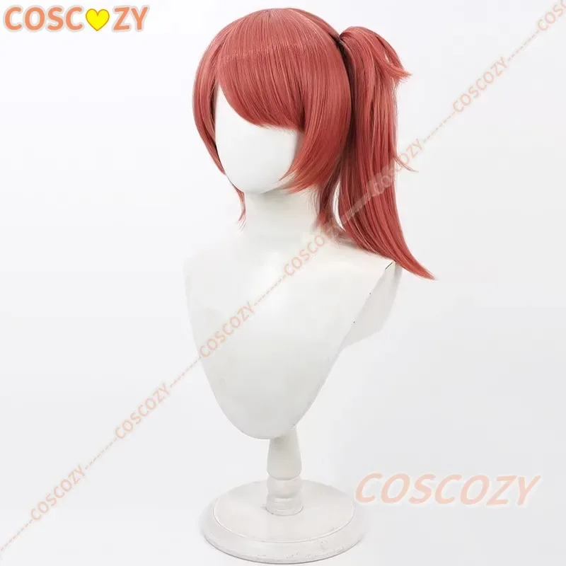 CosplayGame الفتيات المواجهة 2 Cheeta تأثيري الباروكات 30 سنتيمتر مختلط برتقالي أحمر ذيل حصان شعر مستعار مقاومة للحرارة الشعر الاصطناعية للمرأة جير