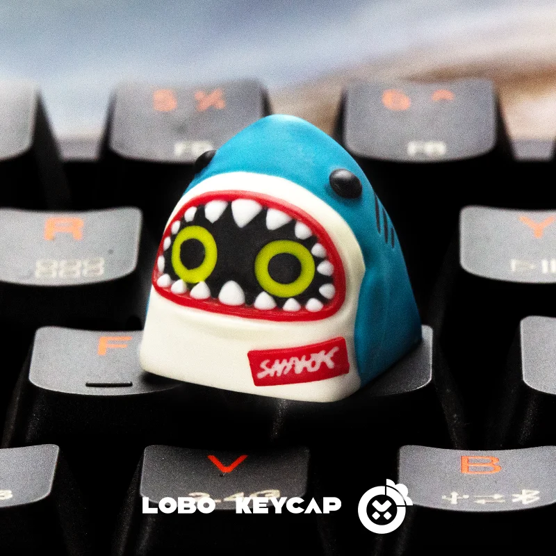 Zona absoluta Zero Keycap de pie serie Bangbu oro Bangbu tela de diente de tiburón arte de resina personalizado 1 pieza Single Esc Keycap