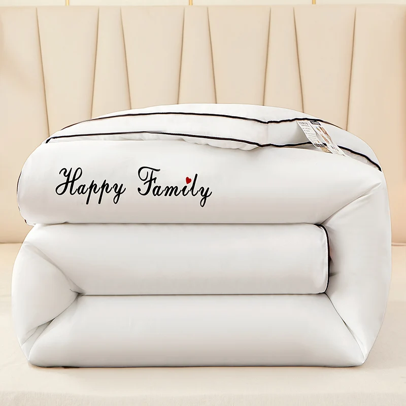 

2025 new solid color skin-friendly three-dimensional soybean fiber quilt, available in spring and autumn, thickened quilt