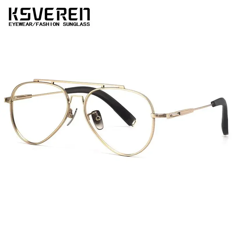2024 новые модные очки-авиаторы, винтажные титановые очки для чтения, роскошная оправа для очков по рецепту от 0 +0,5 до +6,0