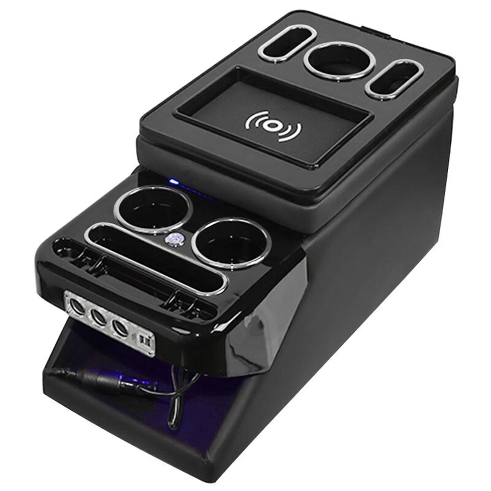 AP02 Aufbewahrungsfach Mittelkonsole für Mercedes Benz V-Klasse Vito W447 LED USB + Induktion