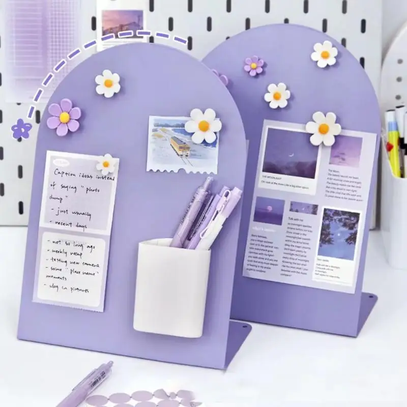 1Pcs Desktop Magnetic Message Board Note Board Vertical Badge Card Storage Display Board Magnetic Photo Frame