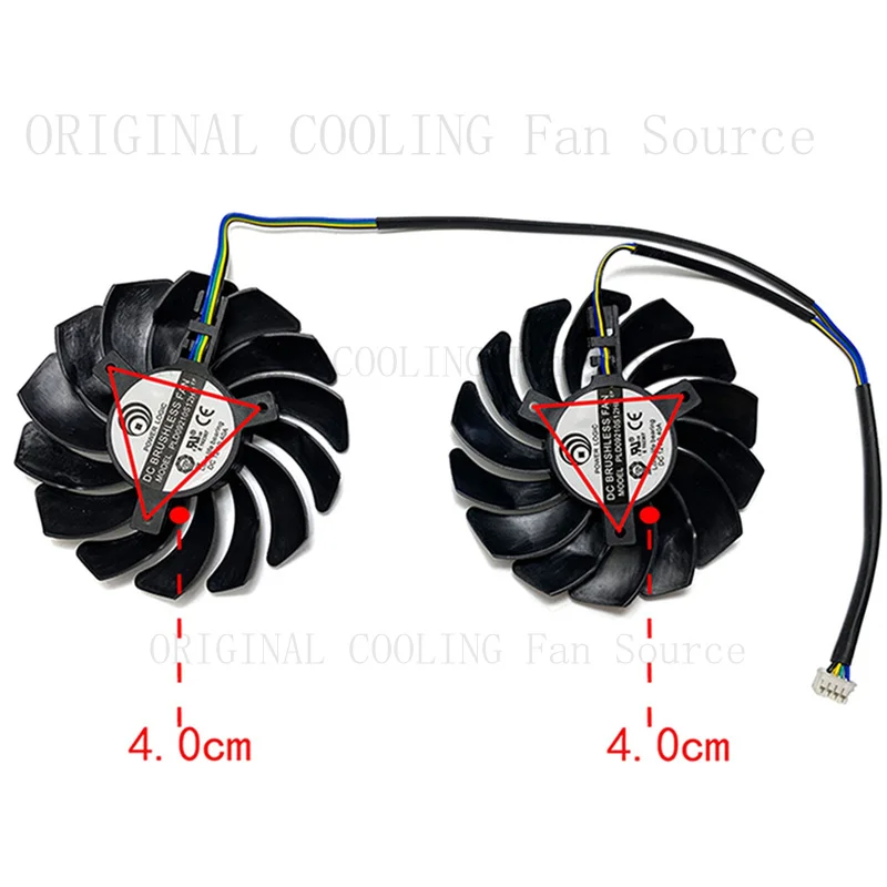 R+  Cooling Fans PLD09210S12HH Spare Parts for MSI RX6600 8GB ARMOR V1 Graphics Card