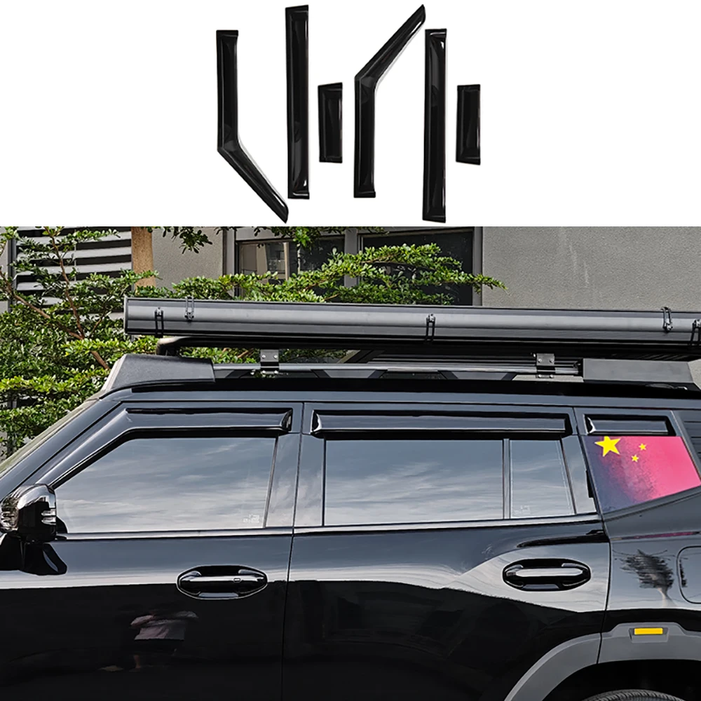 

Автомобильные расширяющиеся утолщенные дождевые барьеры, дождевые щитки, пригодные для Chery Jetour Traveler T1, обновленный внешний вид, модифицированные аксессуары