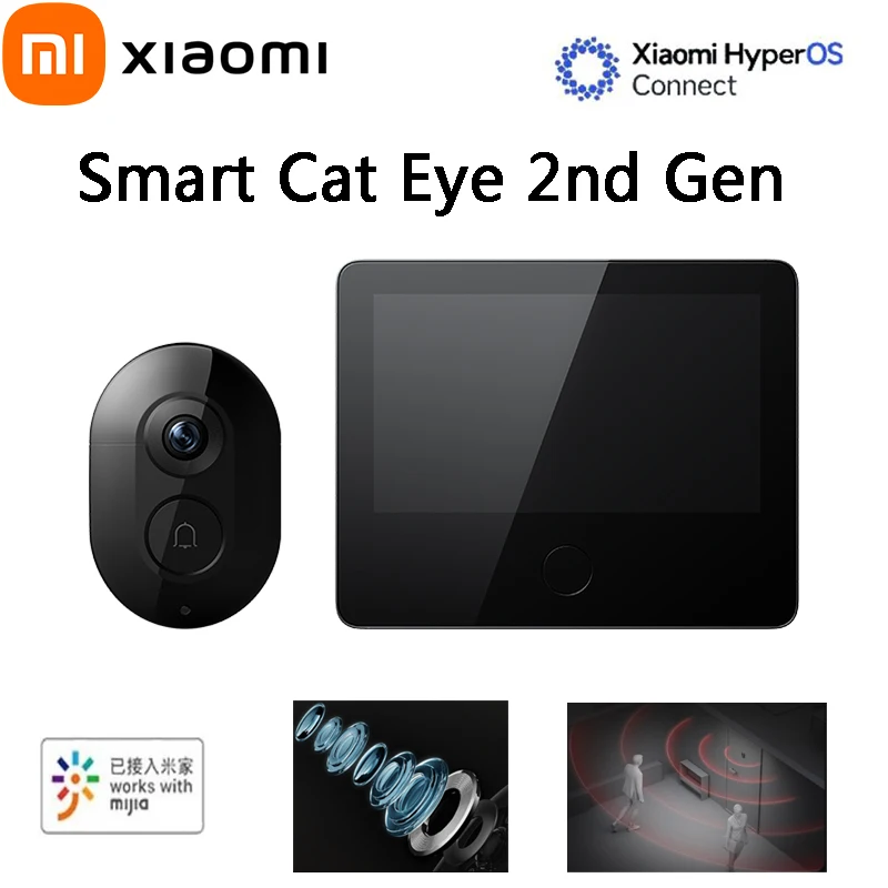 Xiaomi Smart Cat Eye 2nd Gen 5 Inch 720 HD Screen Human Infrared Sensing 3MP 8000mAh Battery Work with Mi Home App CN Version