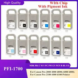 PFI1700 PFI-1700 Ink Cartridge Compatible for Canon Pro 2000 4000 4000s 6000 6000s pro 2100 4100 6100 With Pigment Ink