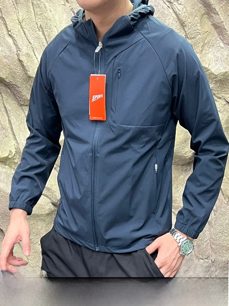 

Модная мужская куртка-шляпа из нейлона и полиэстера, водонепроницаемая, с защитой от УФ-излучения, весна-лето, молодежный крой, стандартная посадка