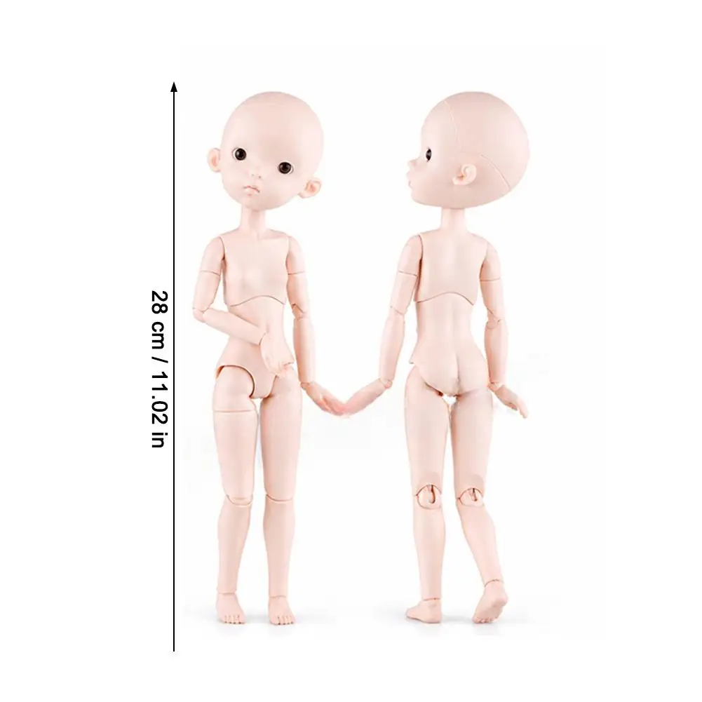 1/6 Scale Special Body BJD Doll Cute Round Face OB24 Doll Vinyl Head Joints Movable DIY Makeup Practice MJD Doll Body+Blank Head
