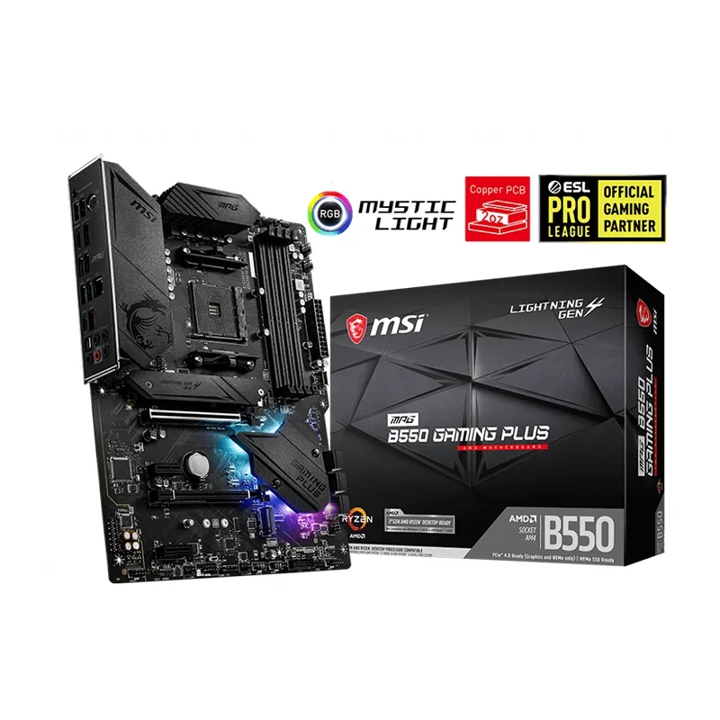 B550 GAMING PLUS ddr4 atx материнская плата для компьютерных игр с поддержкой процессора m s i b550 материнская плата для настольных игр