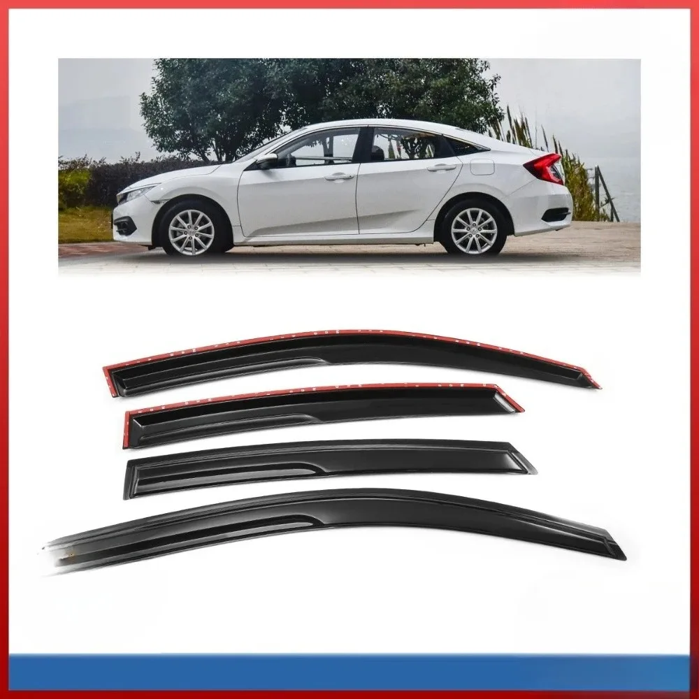 

Out-Channel Window Vent Visors Rain Guards Deflectors For Honda Civic 2016-2021