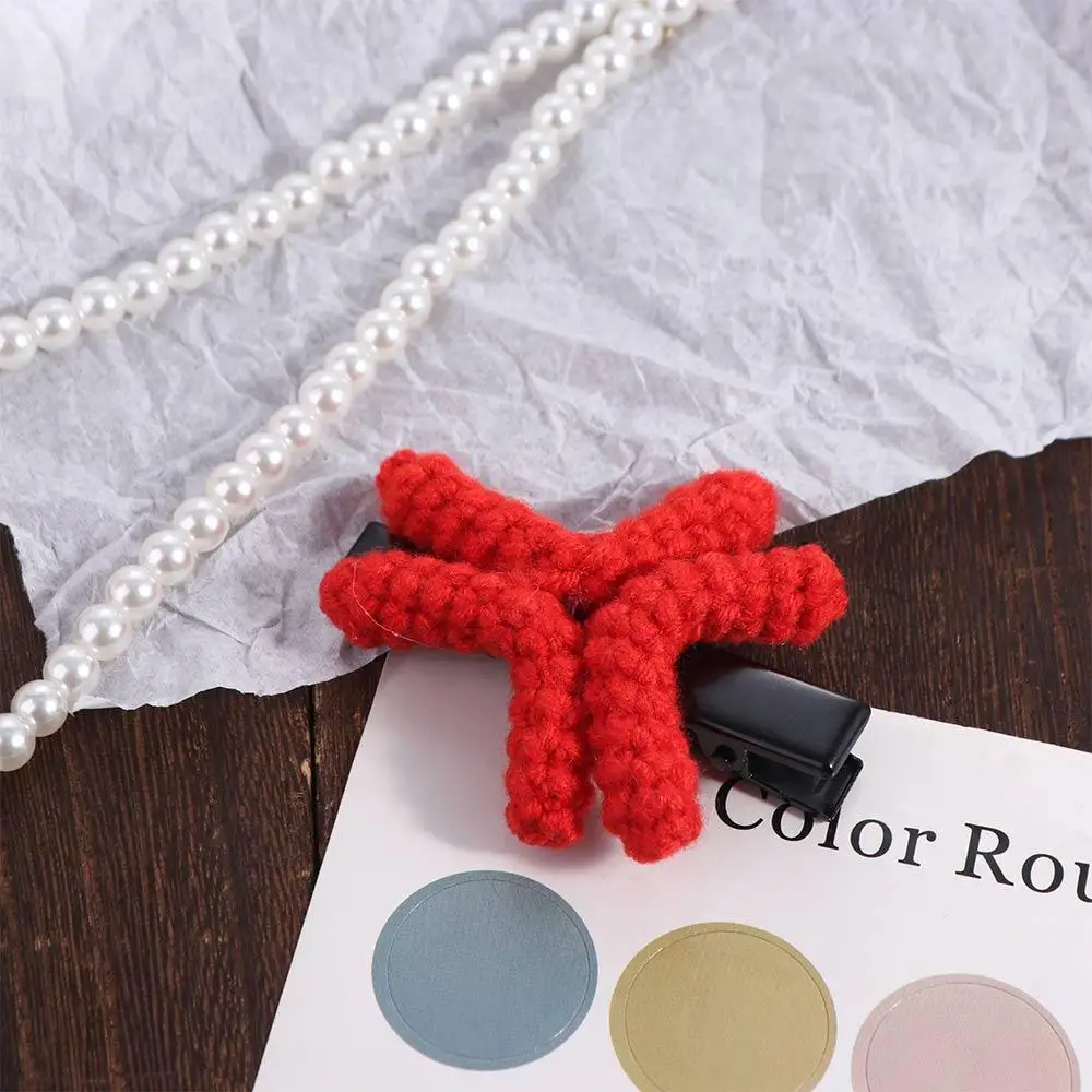 Duckbill Clip Angry Emotion Hair Clip Hair Accessories Back Clip Funny Crochet Barrettes Korean Style Cartoon Side Clip Wedding