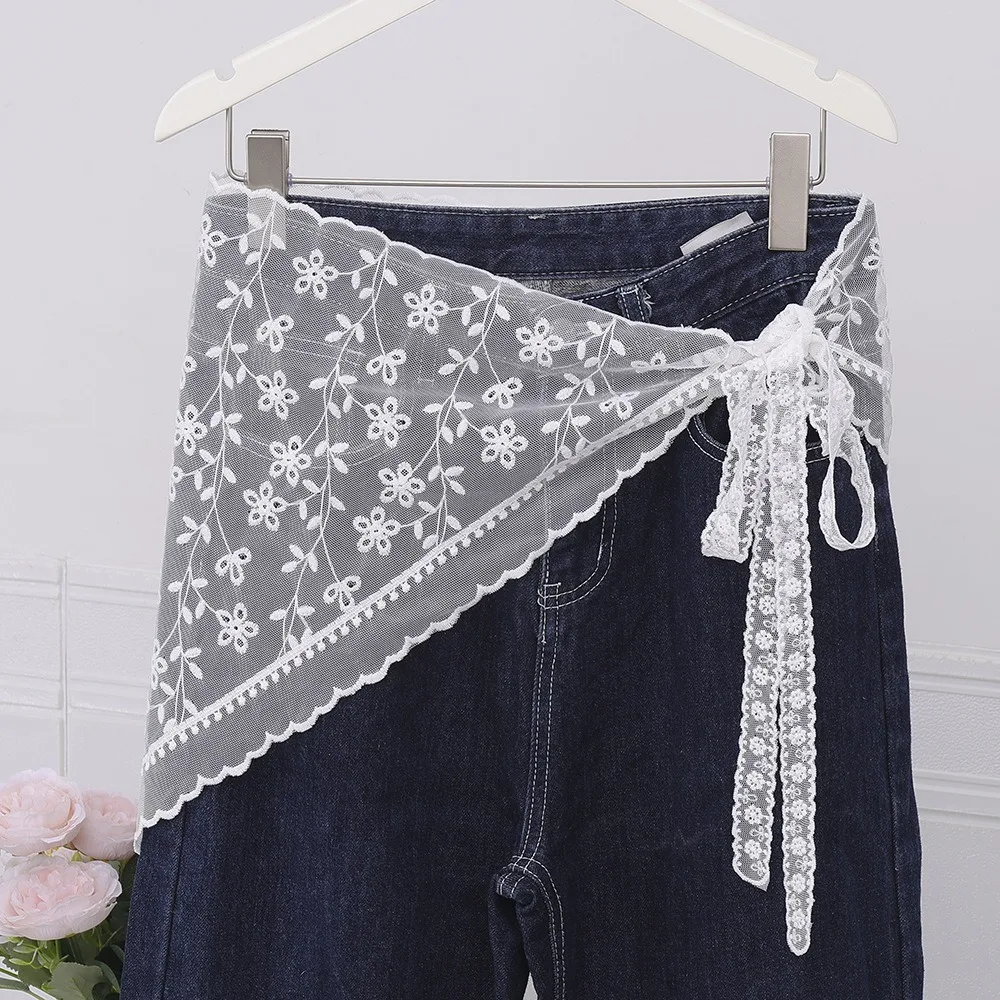 

Y2k Lace Layered Gauze Skirt Open Skirt Lightweight Spicy Girl Stacked Skirt Matching Pants Streetwear Apron Wrap Skirt Girl