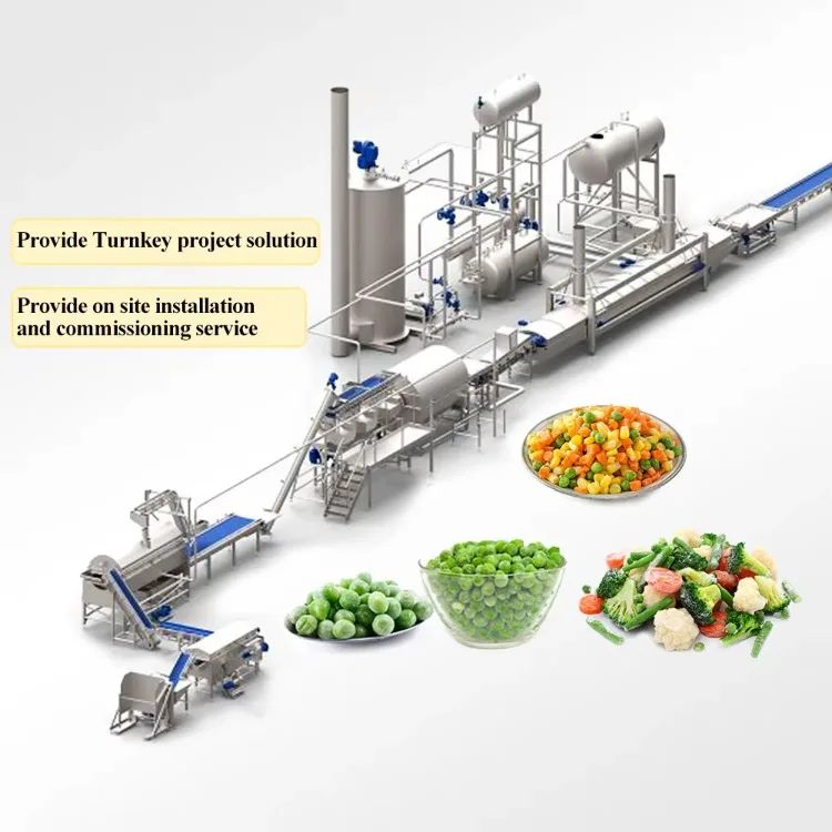 Automatic Green Leafy Frozen Vegetable Cutter Washing Machine Production Line for Carrots  Mushrooms