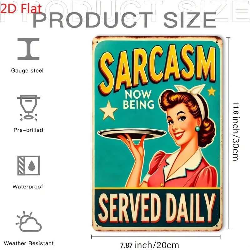 [2D Flat Surface] Vintage Humorous Wall Art - 