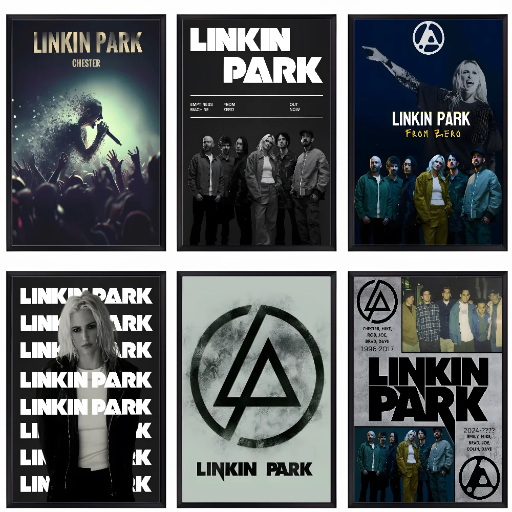 

L-Linkin park Popular Band Poster HD art sticky wall waterproof home living room bar office aesthetic decoration