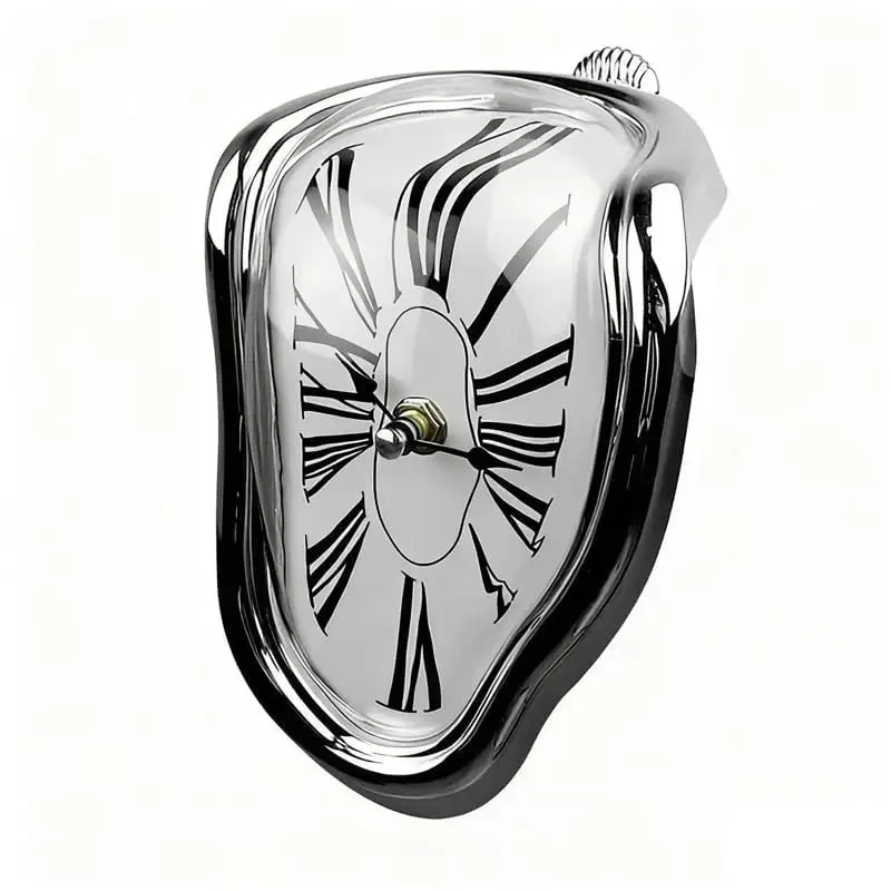 2026 Melting Clock Salvador Dali Watch Melted Clock Art Inspired Wall Clock Twisted Hanging Clock For Home Office Shelf Gift