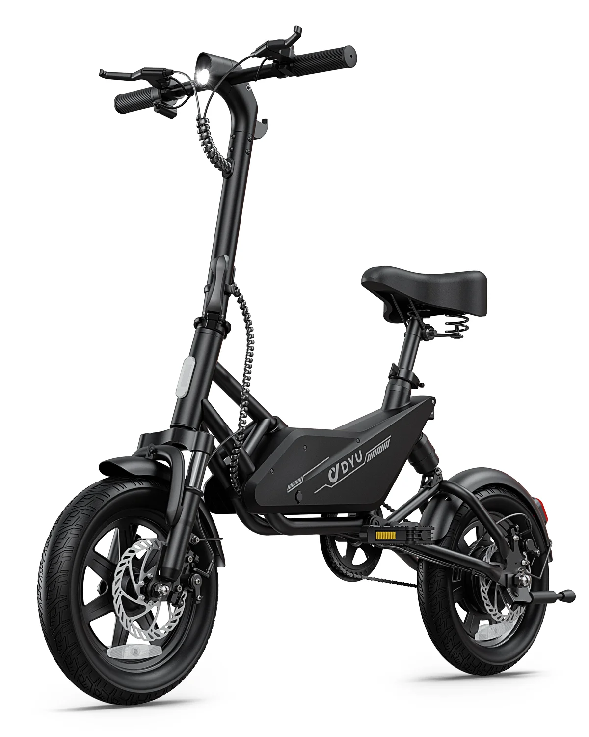 DYU X1 14” Folding Electric Bike Mini E-Bike 500W Peak 20MPH 36V 7.8AH Battery Compact City Commuter Electric Bicycle Style image 2